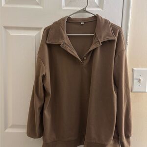 Brown Pullover Sweatshirt